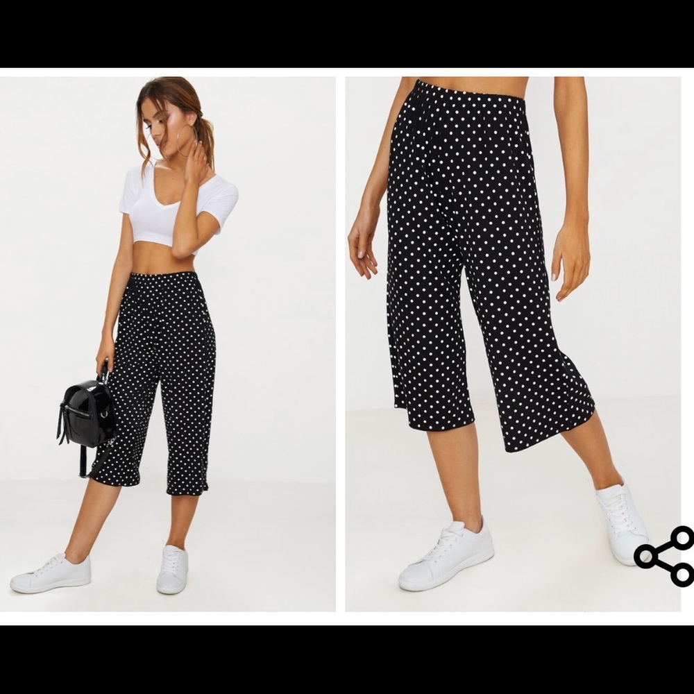 Black Polka Dot Culotte